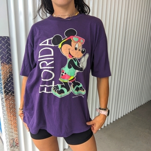 MICKEY 90's unisex T shirt poly and cotton single stitch XL Tag - Picture 7 of 9
